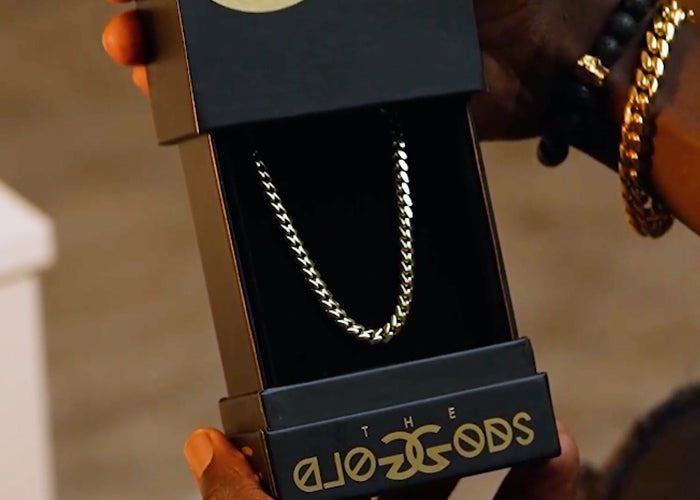 18k Men's Gold Chains The Gold Gods Black Box Men's Gold Jewelry