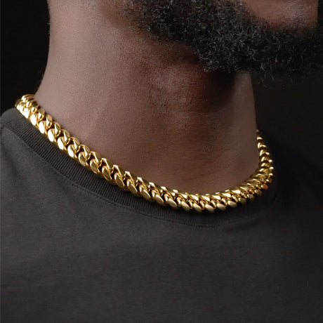 Miami Cuban Link Chain 12mm The Gold Gods 18 Inch