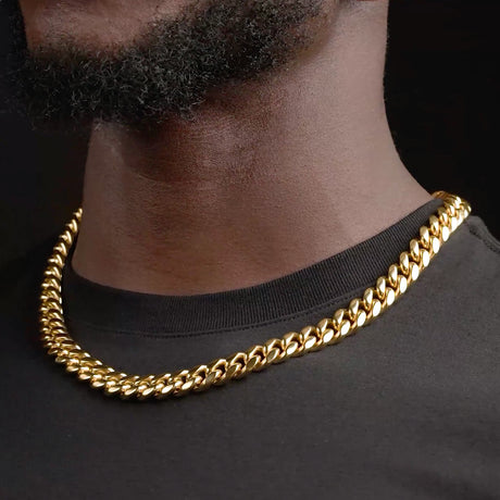 Miami Cuban Link Chain 12mm The Gold Gods 22 Inch