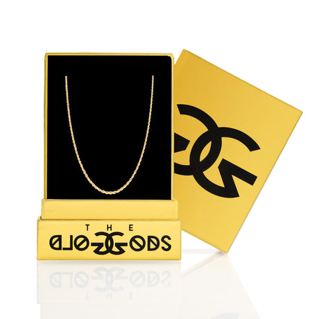 Solid Gold Rope Chain 2.5mm The Gold Gods Men's Jewelry In Box
