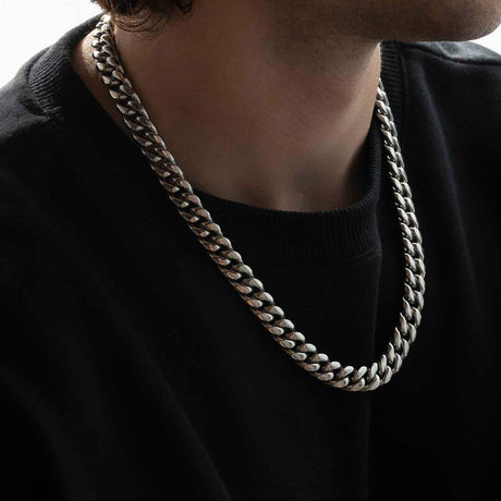 Cuban Link Chain White Gold (12mm) 22"