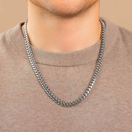 Cuban Link Chain White Gold (8mm) 22
