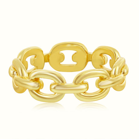 Women's Vermeil Chain Ring The Gold Goddess Women’s Jewelry By The Gold Gods