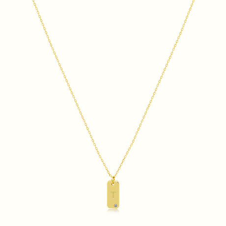 Women's Vermeil Letter T Plate Necklace Pendant The Gold Goddess Women’s Jewelry By The Gold Gods